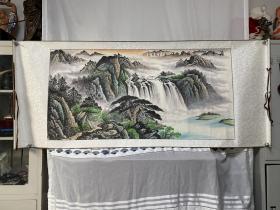 中国美协会员.鲁迅美院教授张葆桂：源远流长山水画（长136宽68厘米）