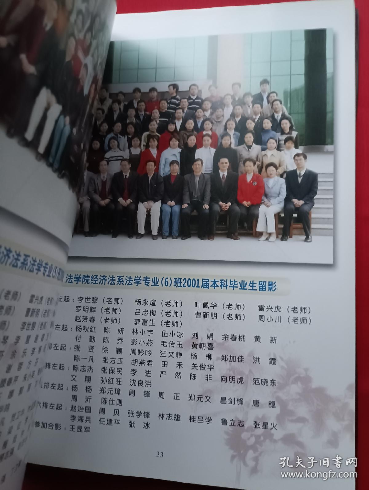 中南财经政法大学 2001届毕业生同学录