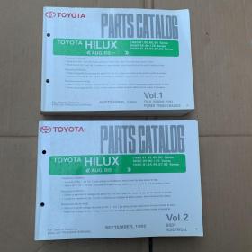 TOYOTA HILUX PARTS CATALOG Vol.1、Vol.2丰田Hilux零件目录