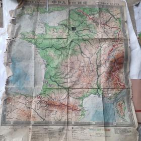 法国地图，1949年印