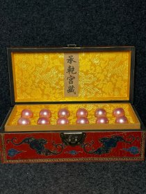大清乾隆御制珍珠收藏漆器盒