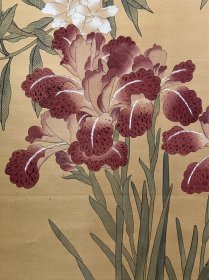 古筆花鸟图，创汇时期60-80年代，