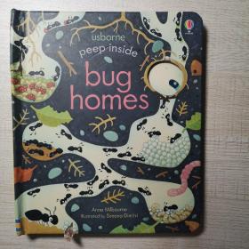 库存瑕疵  虫子之家 Peek Inside Bug Homes 原版儿童问与答翻翻看纸板书