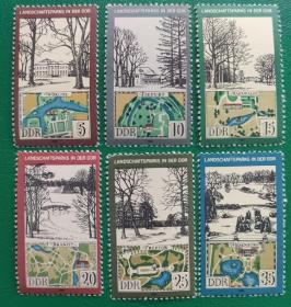 德国邮票 东德 1981年自然公园 6全新
