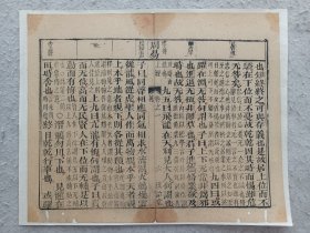 古籍散页《周易》 一页，页码6，尺寸31.5*25.5厘米，这是一张 木刻本古籍散页，不是一本书，轻微破损缺纸，已经手工托纸。
