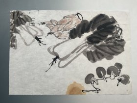 6116 约八九十年代《佚名 绘 百财图》画心尺寸42x61cm