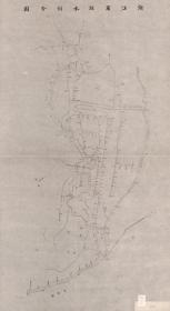 古地图1864-1874 浙江省垣水利全图 清后期 。纸本大小83.15*151.65厘米。宣纸艺术微喷复制。