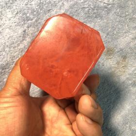 红水晶摆件 (3个合售) 总重654克