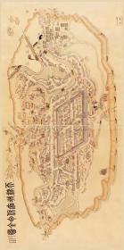 古地图1899 天津城厢保甲全图 清光绪二十五年。纸本大小81.94*164.05厘米。宣纸艺术微喷复制。