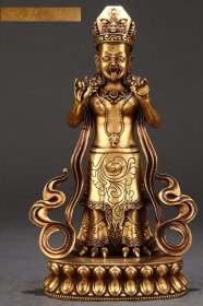 明 铜胎鎏金扎基拉姆立像