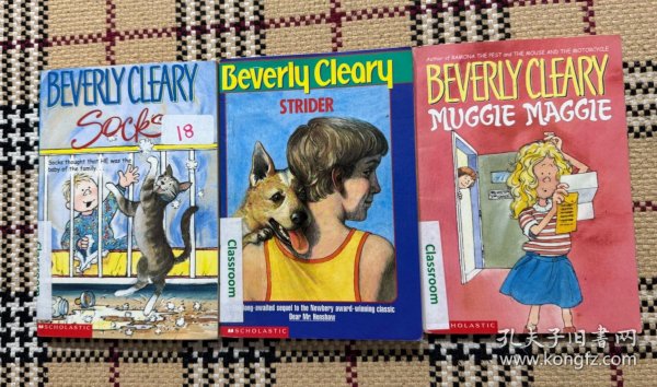 【英文】【儿童读物】STRIDER + SOCKS + Muggie Maggie（插画本） 3本合售 品相自鉴