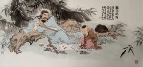 朱瀚，原名朱发强，润雨堂主人，出生于1973年，河南信阳人，现居广州太和南岭，职业画家。自幼好丹青，钻研连环画创作多年。善画古装人物、动物、古意山水，尤其神话人物，骏马图见长。并从事神佛罗汉禅意画系列纸本及壁画创作，多被中外藏家所收；山水作品意境幽远，宁静脱俗，古韵盎然；其作品《八骏图》笔墨遒劲，功底深厚，画风也岿然一家，在国内多次举办个展及参加艺术博览会，现为中国香港美术家协会会员、