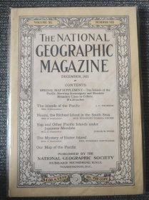 National Geographic December 1921 国家地理杂志1921年12月 附赠地图