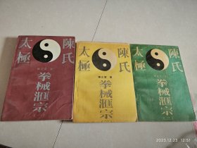 名家经典：陈氏太极拳械汇宗（一、二、三册3本全，合售） 8品 陈正雷 陈式太极拳械汇宗