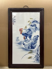 珠山八友＂王步＂合家欢 瓷板画