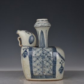 明万历青花象形军持净瓶 古玩191222花瓶古董古瓷器藏品规格；厘米46*20    900