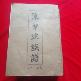 陈肇波族谱 肇波陈氏族谱（卷一、卷二、卷三、卷四、卷五、卷六、卷七）7卷合售