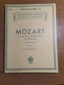 MOZART twenty-one concert arias for soprano(mozate(莫扎特二十一首女高音咏叹调,英文原版乐谱）