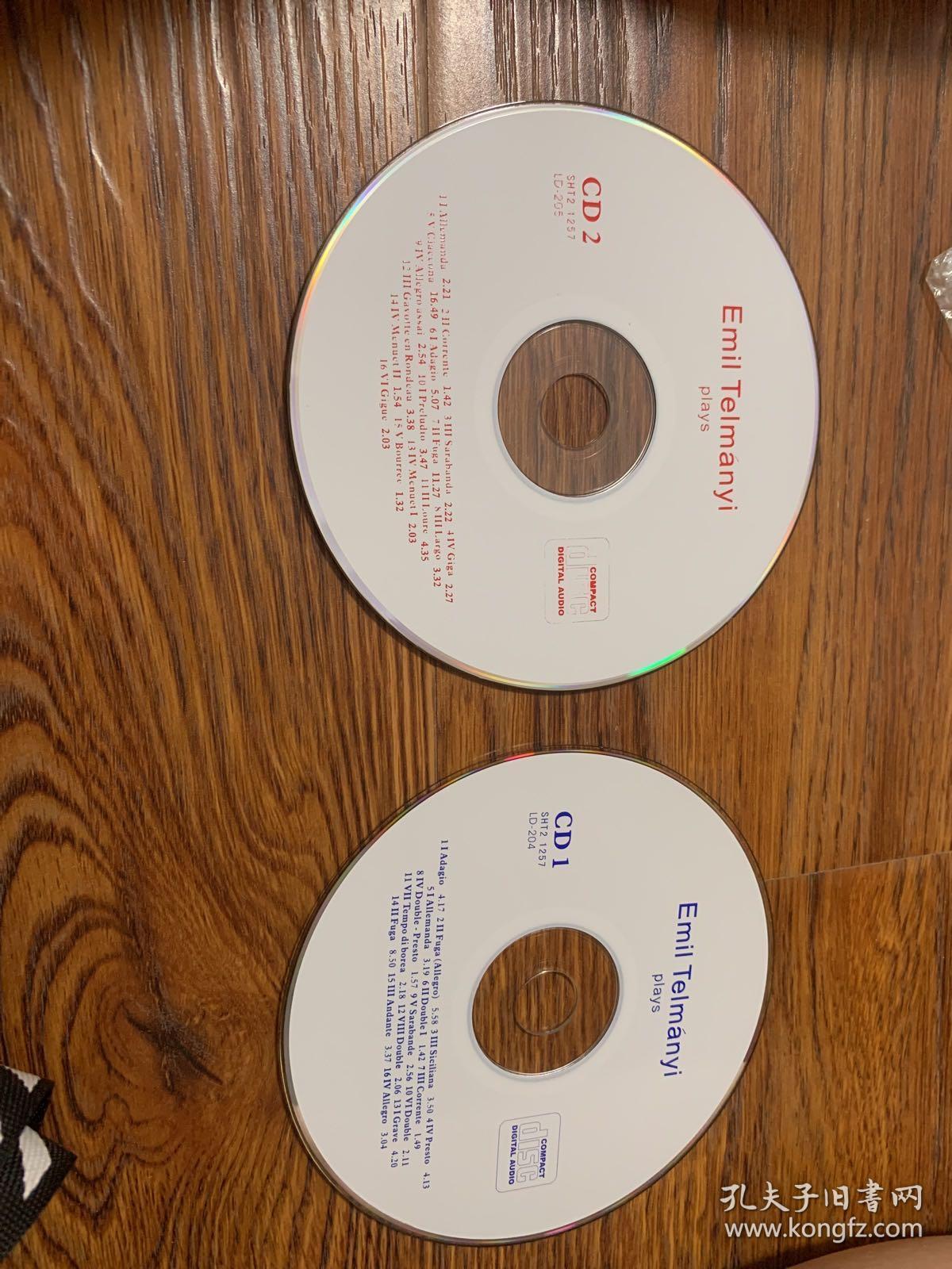EmilTelmanyiplays双碟光盘.无外盘盒.音质完美.光盘无划痕