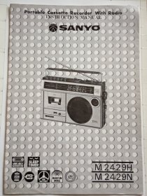 三洋（SANYO）M2429H、M2429N收音录音机（中英文说明书）