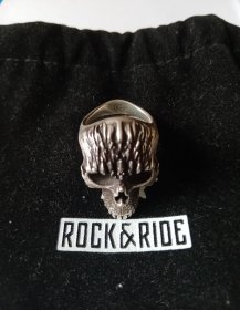 正品rockride枯木骷髅银戒指PM系列