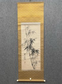 古筆竹子图。三石筆