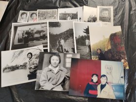 美女日常生活黑白、彩色老照片60张，以5寸彩色照片为主