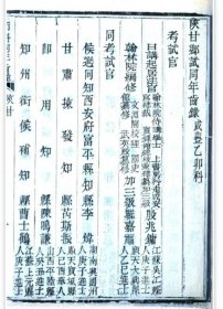 【提供资料信息服务】咸丰五年陕甘乡试录