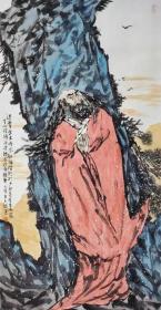 中美协老画家贺玉龙老师四尺精品达摩，不二轩出品，绝对保真保邮。