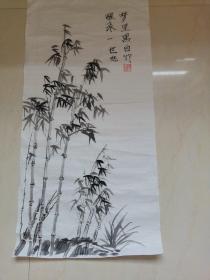 国画《梦里黑白竹，醒来一世愁》