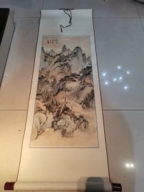 带款有意境山水绢画3（画芯78*36cm）