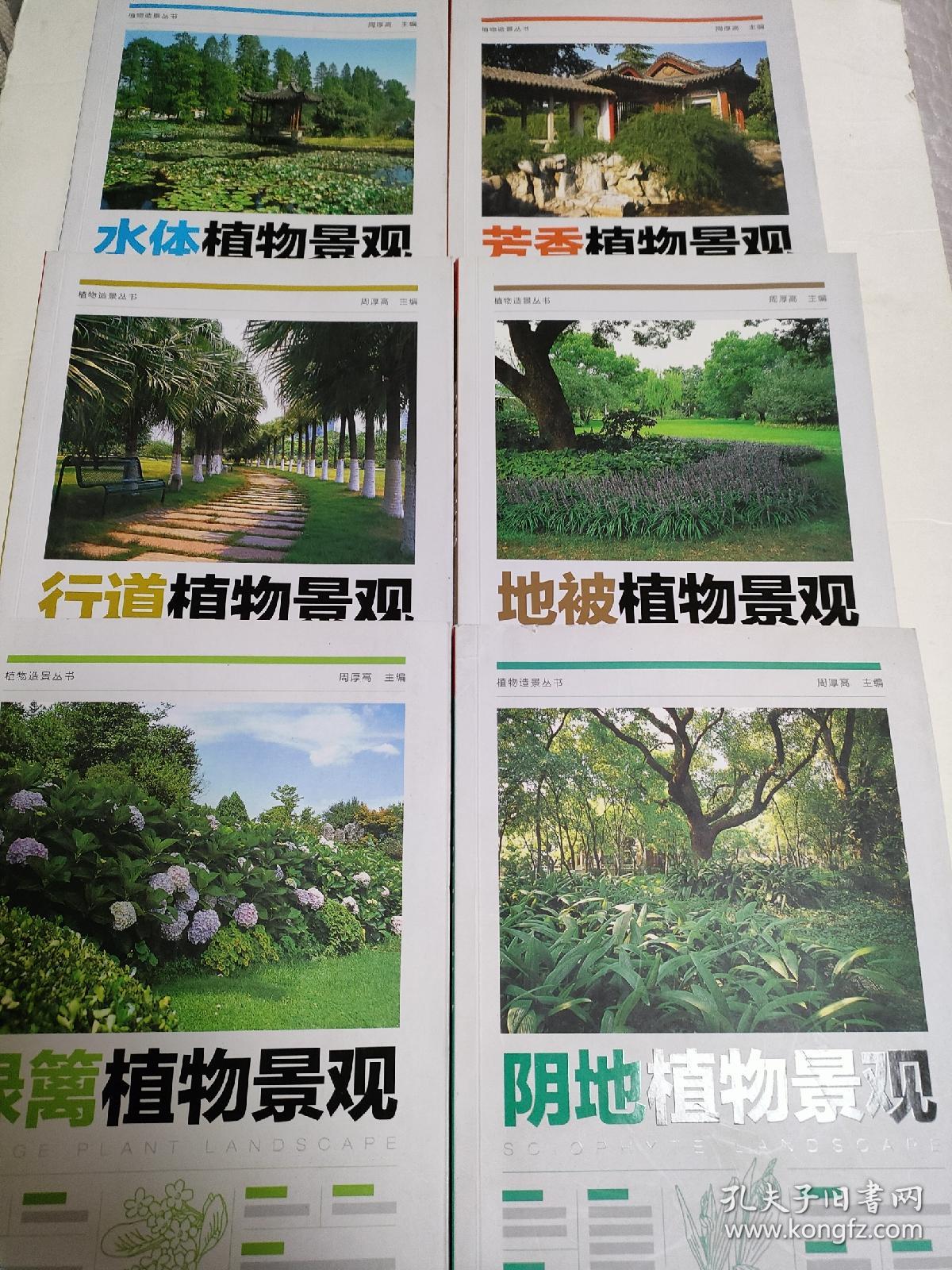 植物造景丛书——行道植物景观、阴地植物景观、地被植物景观、芳香植物景观、 绿篱植物景观、水体植物景观(六册合售)