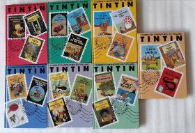 The Adventures of Tintin，邮票封面《丁丁历险记》英文版漫画