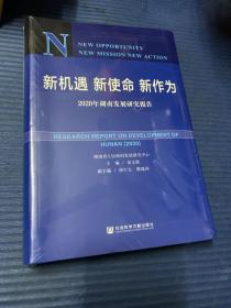 新机遇新使命新作为：2020年湖南发展研究报告