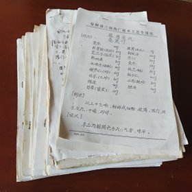 早期中药厂存档处方资料一堆