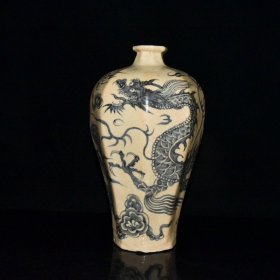 元代青花开片龙纹八方梅瓶【27.5×16.5cm】