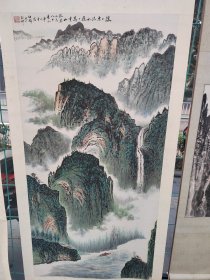 吴一峰学生 凤绍麟国画一幅（画心约133cm.67cm）