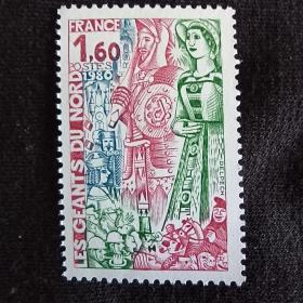 A605法国邮票1980年旅游系列-德尔佩琦 新 1全 雕刻版