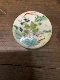 民国粉彩粉盒