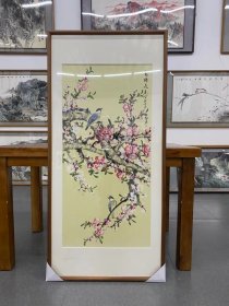 邵叶老师作品，乌檀木画框135*65cm