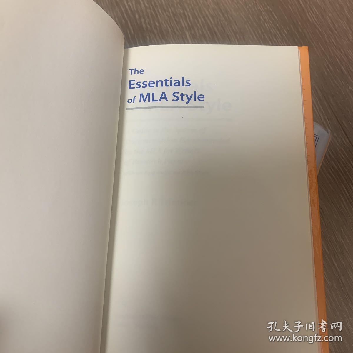 英文原版现货The Essentials of MLA Style MLA风格的精髓A Guide to the System of Documentation Recommended by the MLA for Writers of Research PapersMLA为研究论文作者推荐的文献系统指南