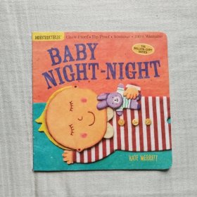 宝宝晚安咬咬书 英文原版 Indestructibles Baby Night Night 绘本 幼儿英语启蒙玩具书 亲子游戏互动 Amy Pixton 撕不烂