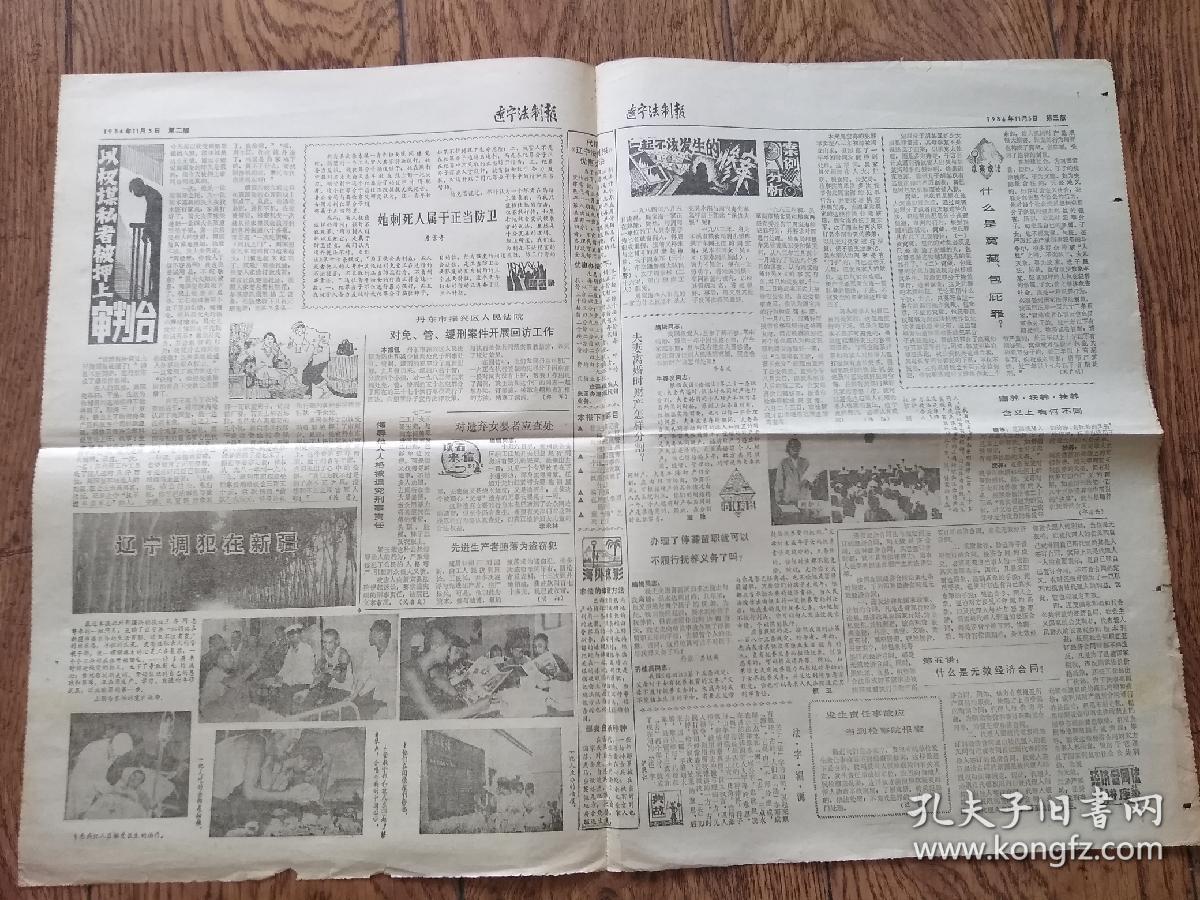 《辽宁法制报》报纸/1984年11月5日
