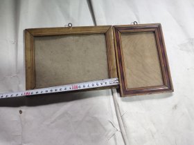 老相框照片框两个，玻璃完好保存品相可以