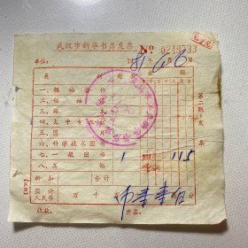 1981年武汉市新华书店发票
