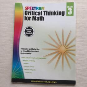 Spectrum Critical Thinking for Math, Grade 3