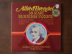 钢琴大师布伦德尔演奏的莫扎特第12、17、20、23钢琴协奏曲 黑胶LP唱片双张 包邮