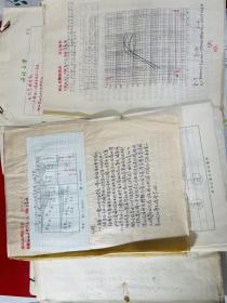 1954年 西北大学地质系学生实习考察资料 手稿作业 甘肃高台县地质考察等