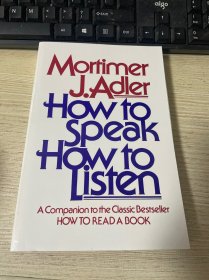 How to Speak, How to Listen（正版现货）