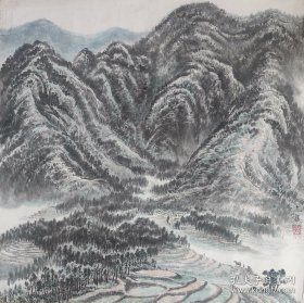 吴光华国画 山村